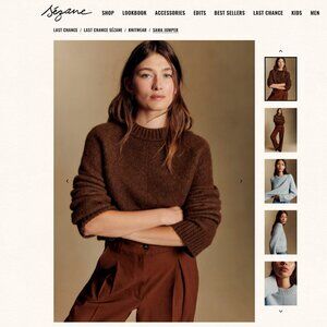 La Maille Sezane Sama Jumper in Chestnut Brown